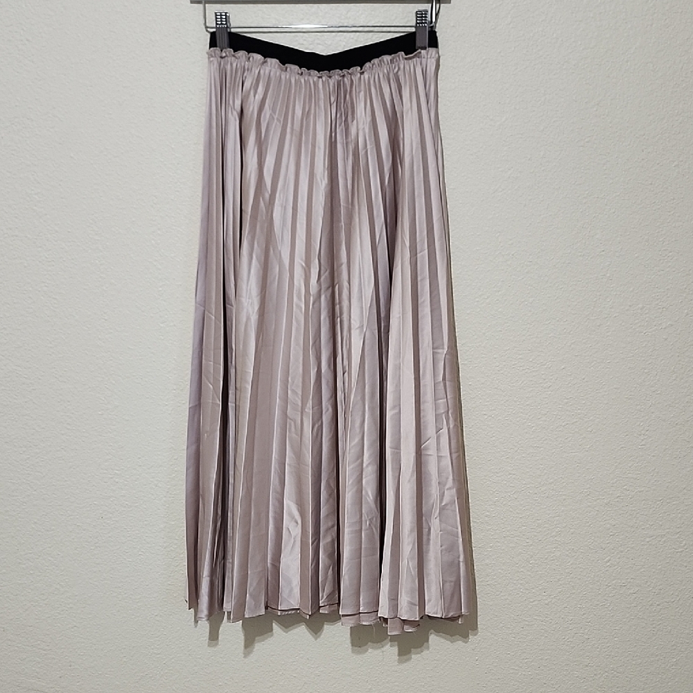 Zara Gold Midi Pleated Skirt for Cocktail - Picture 1 of 9